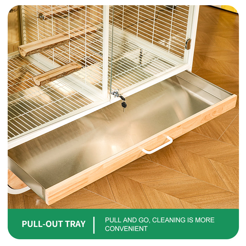 Free shipping | Large Parrot Cage Multi-Tier Breeding Aviary | Luxury Bird Villa for Cockatiel, Monk Parakeet, Sun Conure