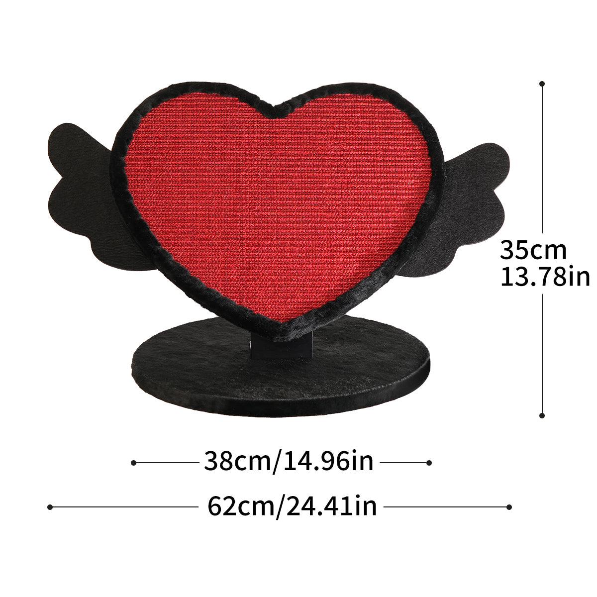 Heart-Shaped Sisal Cat Scratcher – Durable, Low-Shedding Cat Scratching Board with Cozy Plush for Indoor Cats