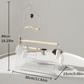 MiaoZan Dopamine Bird Standing Platform-Desktop Potty Training Perch with Acrylic Base for Small Birds