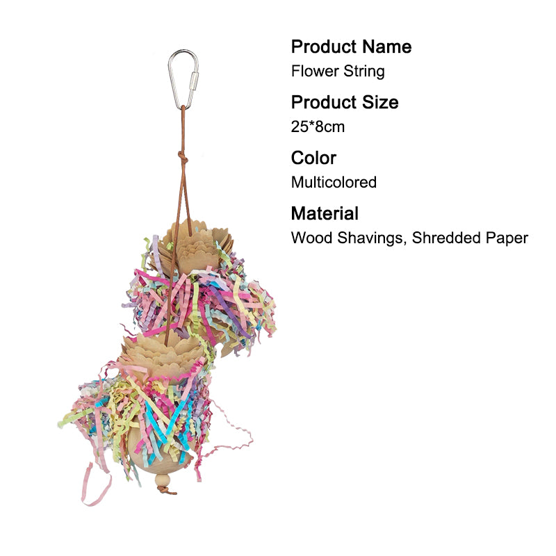 Parrot Chew Toy / Bird Toy / Hanging Bird Toy / Natural Wood / Beak Grinding / Small Parrots
