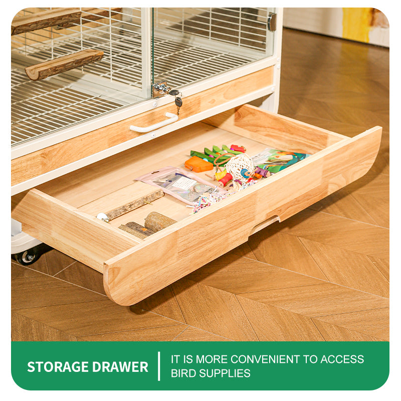 Free shipping | Large Parrot Cage Multi-Tier Breeding Aviary | Luxury Bird Villa for Cockatiel, Monk Parakeet, Sun Conure