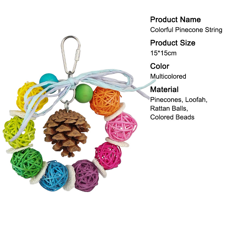 Parrot Chew Toy / Bird Toy / Hanging Bird Toy / Natural Wood / Beak Grinding / Small Parrots