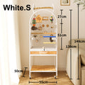 Large Wooden Parrot Cage – Luxury Bird Aviary with Stainless Steel Features, Easy-Clean Design & Anti-Splash Protection