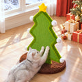 Christmas tree-Shaped Sisal Cat Scratcher – Durable, Low-Shedding Cat Scratching Board with Cozy Plush for Indoor Cats