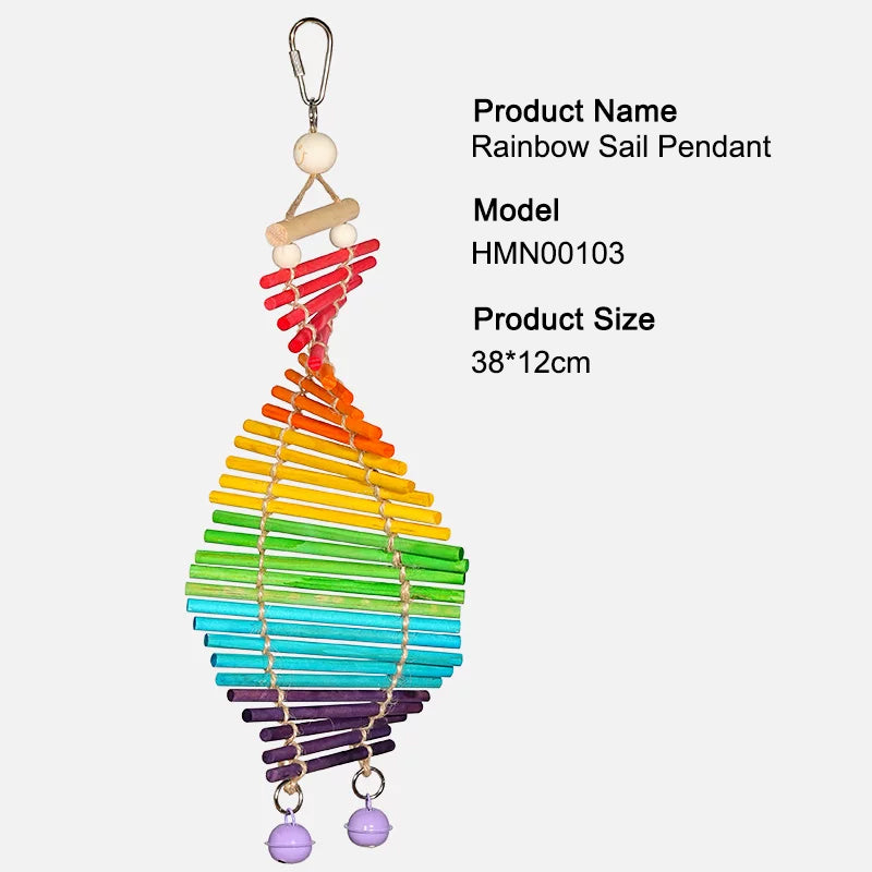 Parrot Chew Toy / Bird Toy / Hanging Bird Toy / Natural Wood / Beak Grinding / Small Parrots