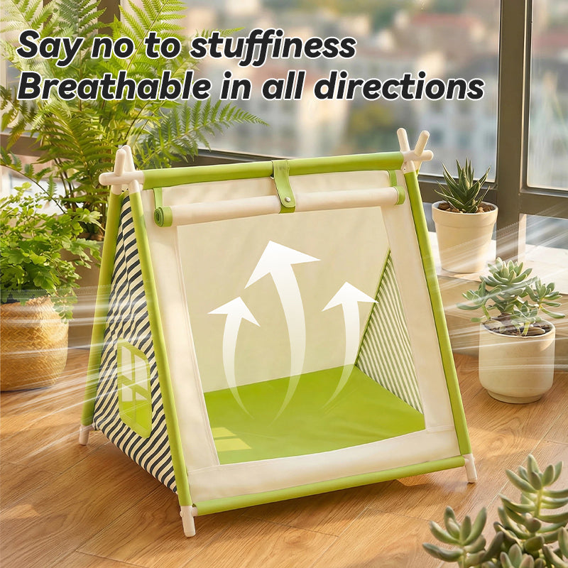 MiaoZan Foldable Pet Tent House for Cats & Dogs, Portable Washable All-Seasons Semi-Enclosed Space-Saving