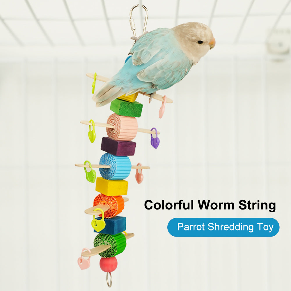 Parrot Chew Toy / Bird Toy / Hanging Bird Toy / Natural Wood / Beak Grinding / Small Parrots