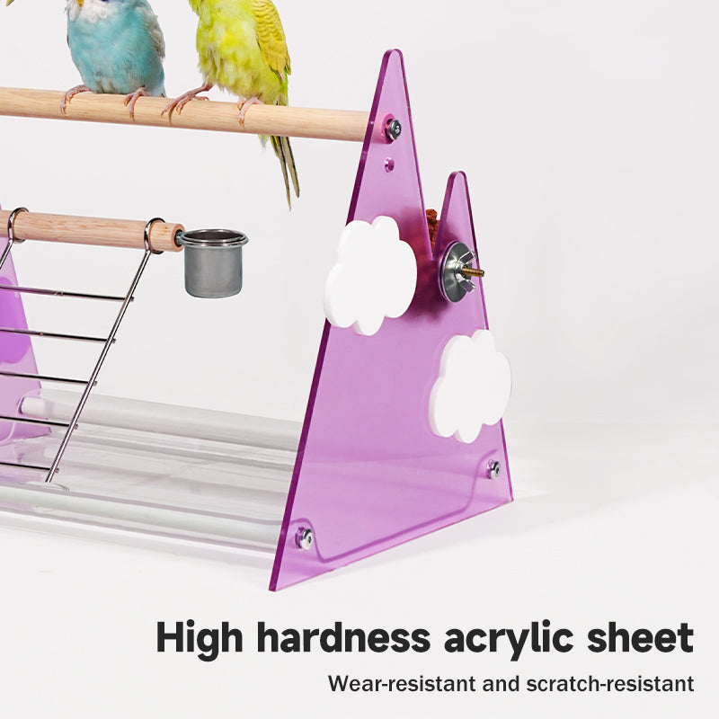 【Hot】MiaoZan Desktop Bird Potty Training Perch with Removable Tray, Easy Clean for Small Birds