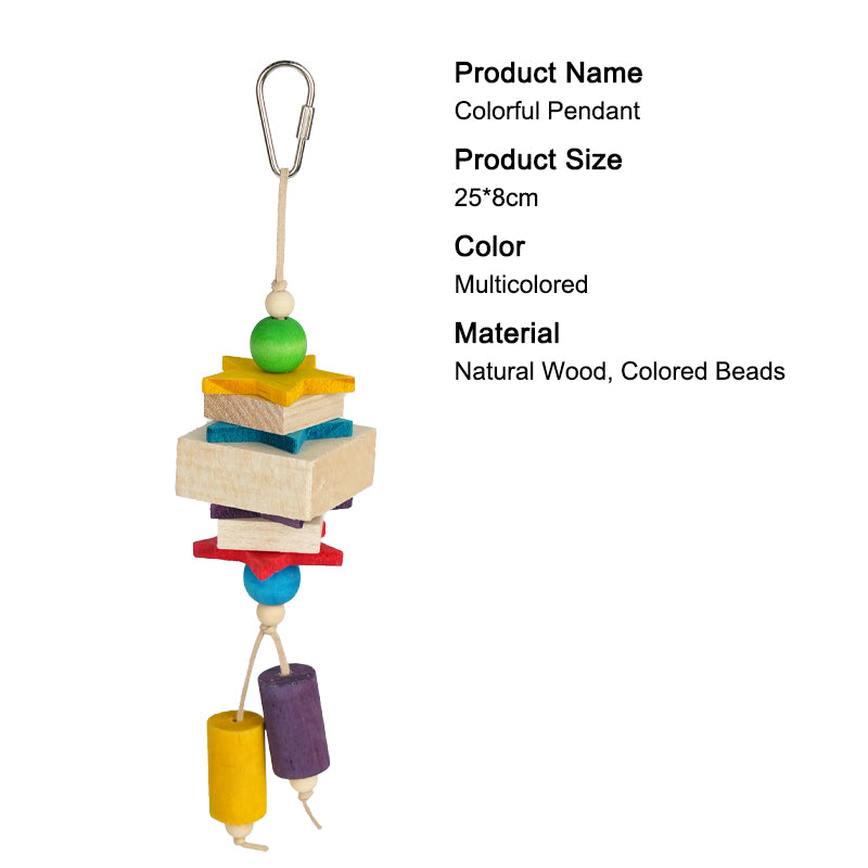 Parrot Chew Toy / Bird Toy / Hanging Bird Toy / Natural Wood / Beak Grinding / Small Parrots