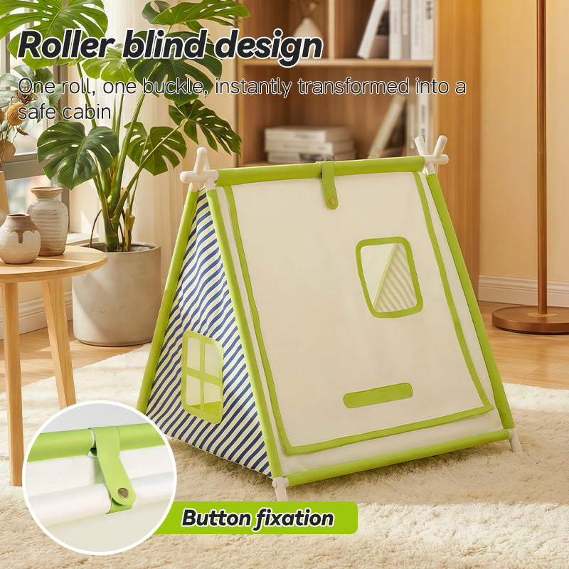 MiaoZan Foldable Pet Tent House for Cats & Dogs, Portable Washable All-Seasons Semi-Enclosed Space-Saving