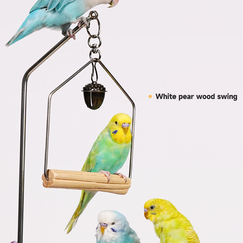 【Hot】MiaoZan Desktop Bird Potty Training Perch with Removable Tray, Easy Clean for Small Birds