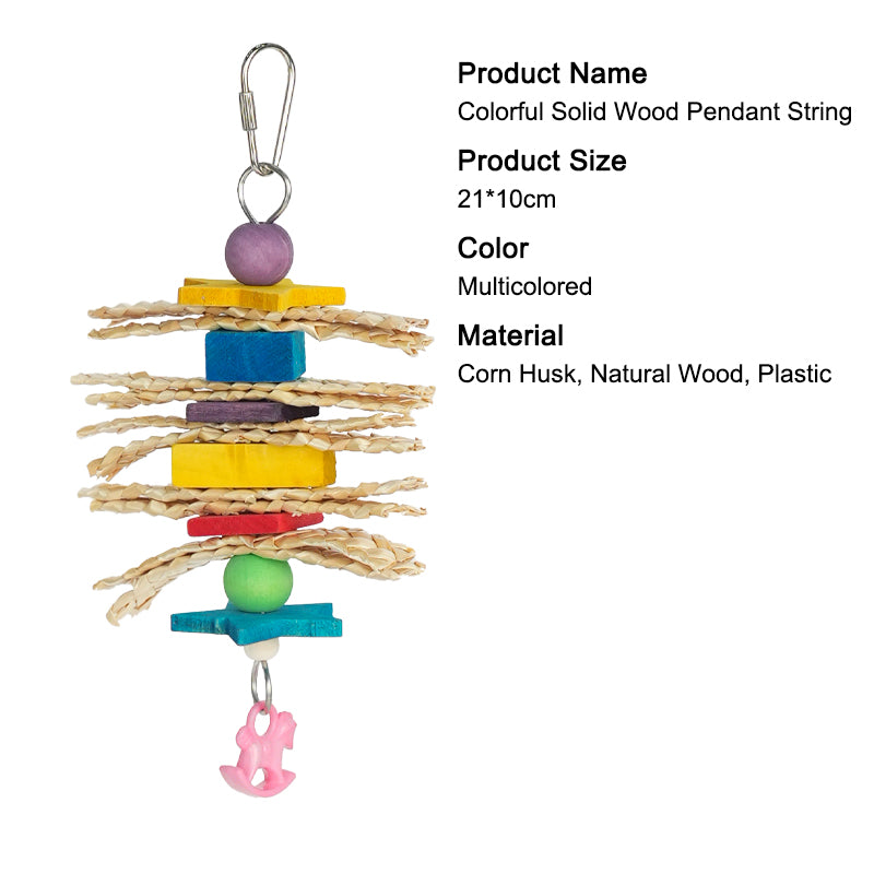Parrot Chew Toy / Bird Toy / Hanging Bird Toy / Natural Wood / Beak Grinding / Small Parrots