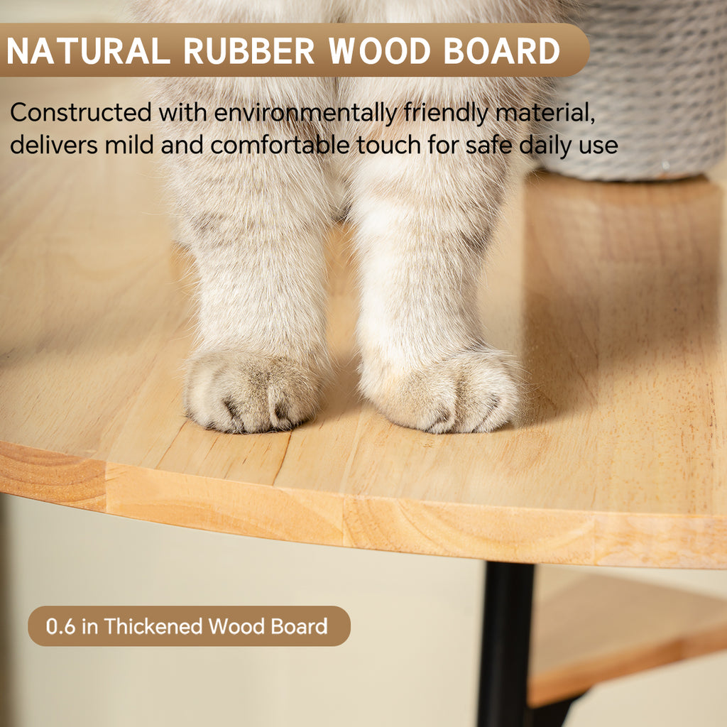 Premium 360° Transparent Glass Cat Condo – Multi-Level Luxury Cat Tower with Double-Door Design