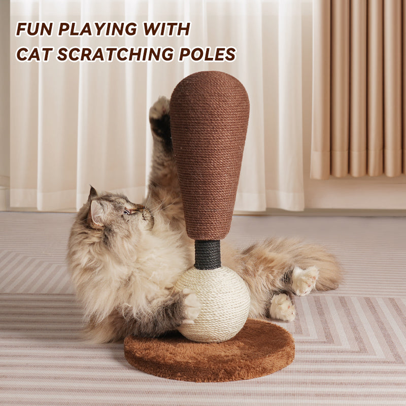 MiaoZan Cat Scratching Post Cat Climbing Frame Large Colorful Jute Scratch-Resistant Non-Shedding