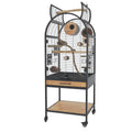 Free shipping | Large Baroque Parrot Cage Solid Wood | Luxury Anti-Splash Bird Villa for Cockatiel, Budgerigar & Small Parrots