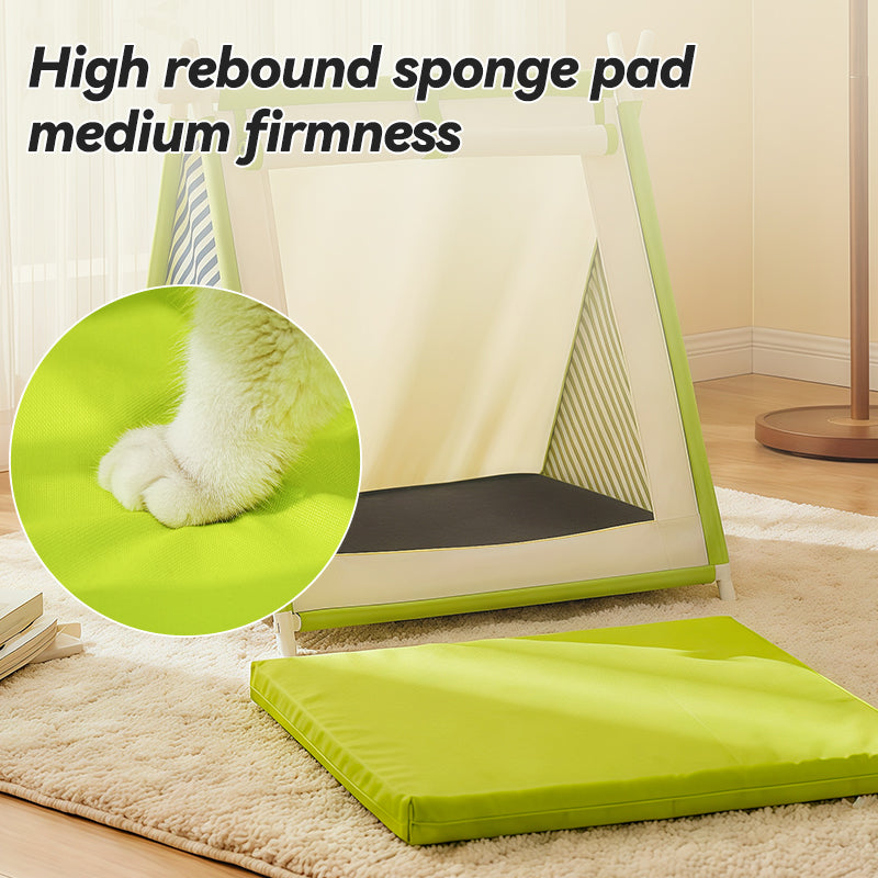 MiaoZan Foldable Pet Tent House for Cats & Dogs, Portable Washable All-Seasons Semi-Enclosed Space-Saving