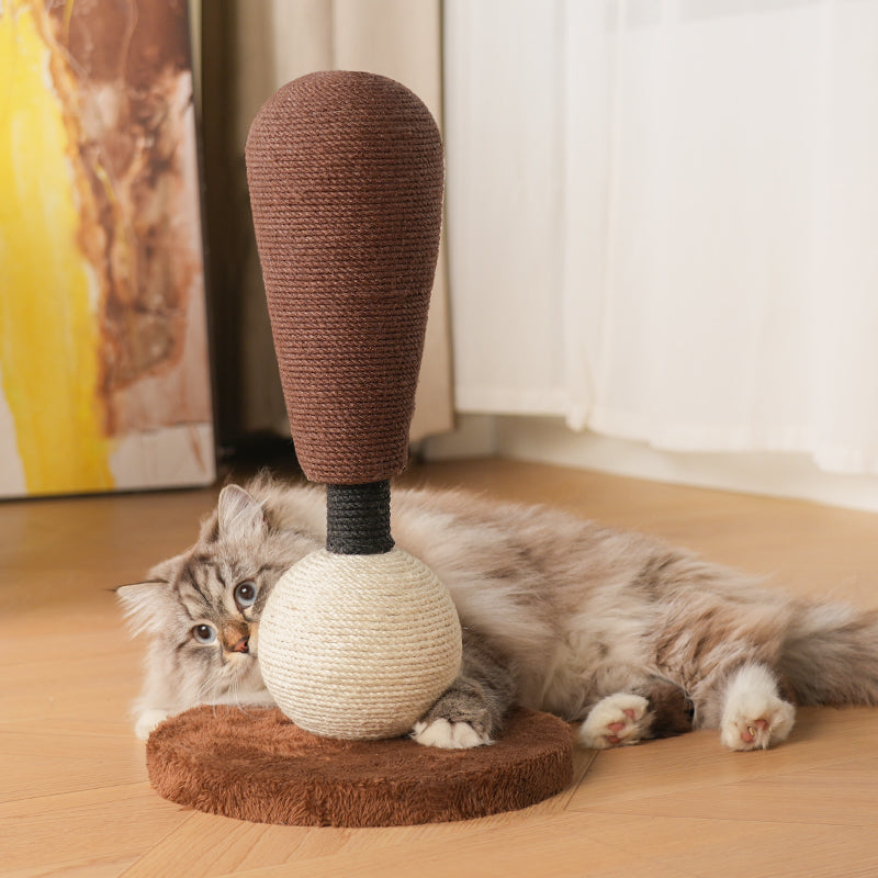 MiaoZan Cat Scratching Post Cat Climbing Frame Large Colorful Jute Scratch-Resistant Non-Shedding