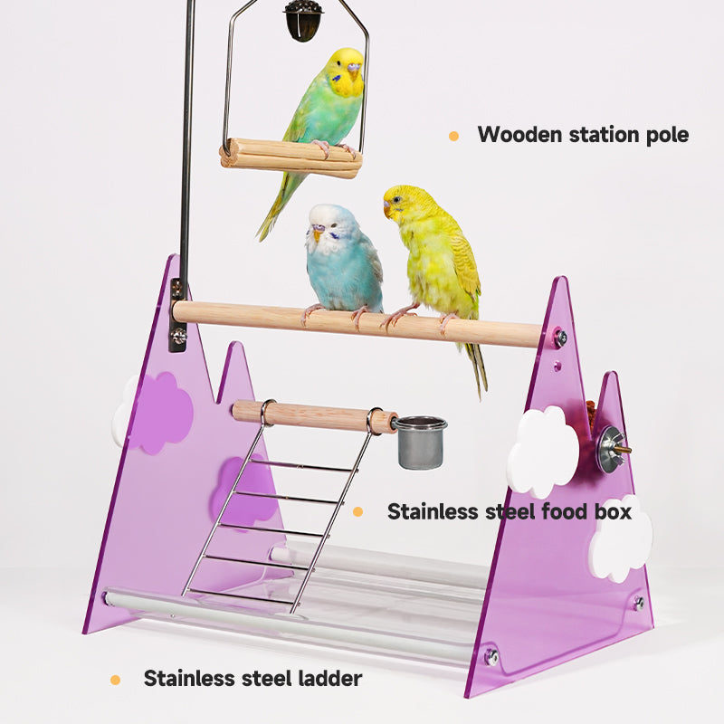 【Hot】MiaoZan Desktop Bird Potty Training Perch with Removable Tray, Easy Clean for Small Birds