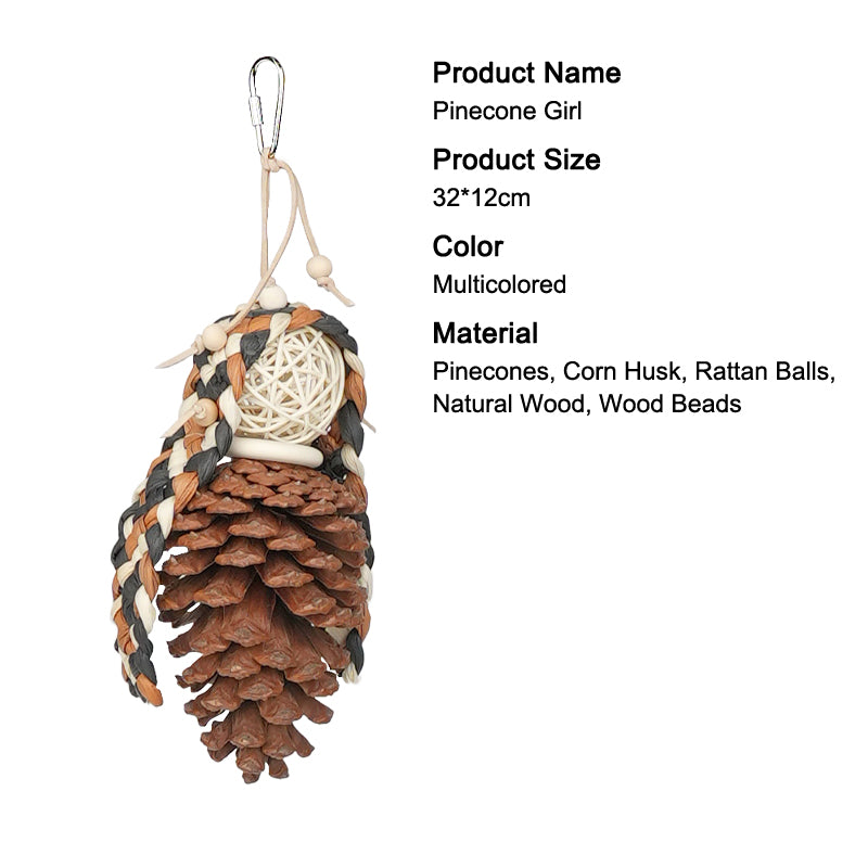 Parrot Chew Toy / Bird Toy / Hanging Bird Toy / Natural Wood / Beak Grinding / Small Parrots
