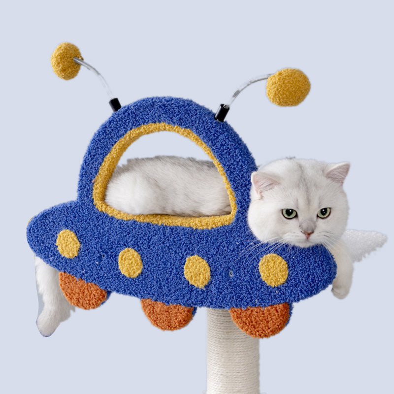 【Hot】Solid Wood Cat Tree with Cozy Perch & Sisal Posts,Multi-Level Climbing Stand for Indoor Cats