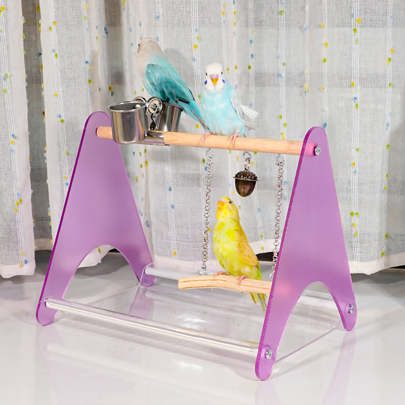 【Hot】MiaoZan Desktop Bird Potty Training Perch with Removable Tray, Easy Clean for Small Birds