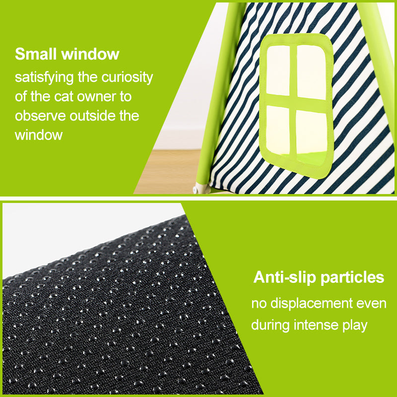 MiaoZan Foldable Pet Tent House for Cats & Dogs, Portable Washable All-Seasons Semi-Enclosed Space-Saving
